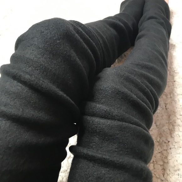 Warm Black Fleece Thigh Highs Leg Warmers Long Knee Socks Boots Thermal Leggings - Picture 3 of 5